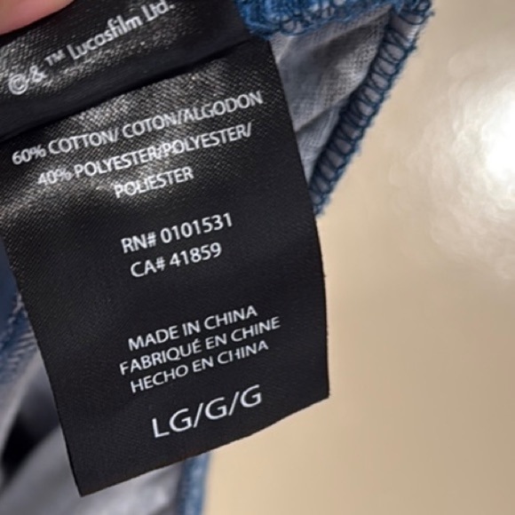 Star Wars Character Print Blue Shorts 32-36” waist Size L starwars - Picture 5 of 7